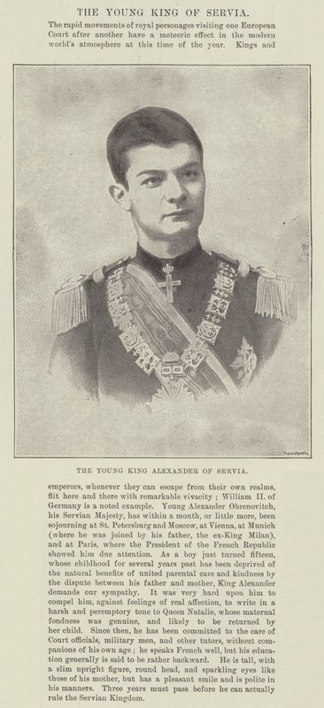 Sándor ifjú szerb király alkotó: English Photographer