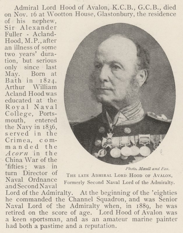 Avalon Lord Hood néhai admirálisa, korábban az Admiralitás második haditengerészeti ura alkotó: English Photographer