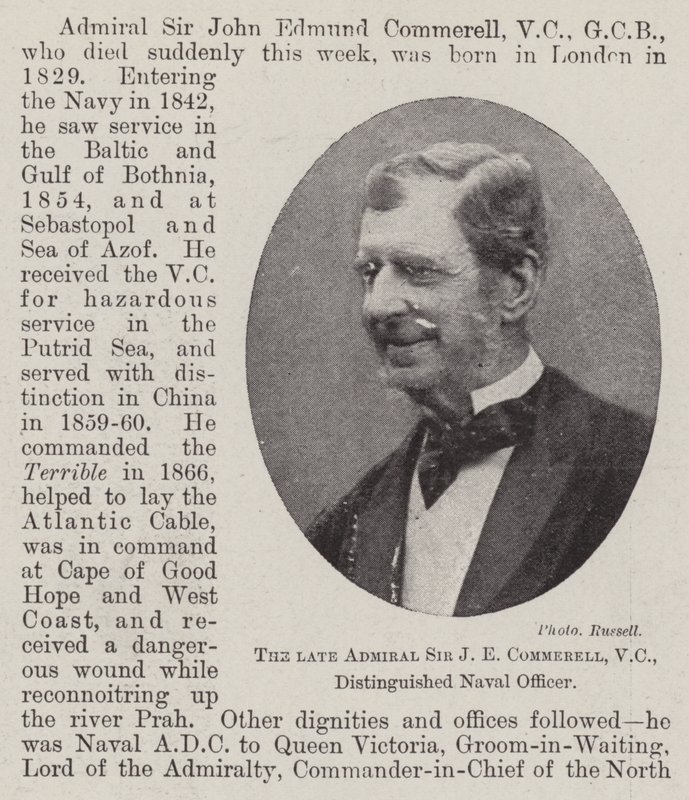 A néhai Sir J E Commerell admirális, altiszt, kiváló haditengerészeti tiszt alkotó: English Photographer