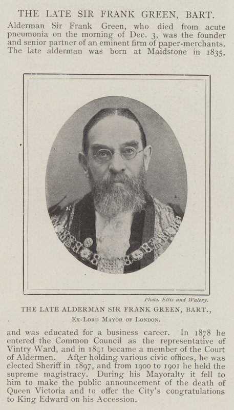 A néhai alderman, Sir Frank Green, Baronet, London volt polgármestere alkotó: English Photographer