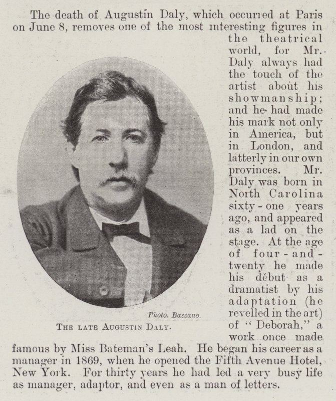 A néhai Augustin Daly alkotó: English Photographer