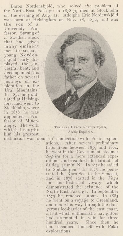 A néhai Nordenskjold báró, az Északi-sark felfedezője alkotó: English Photographer