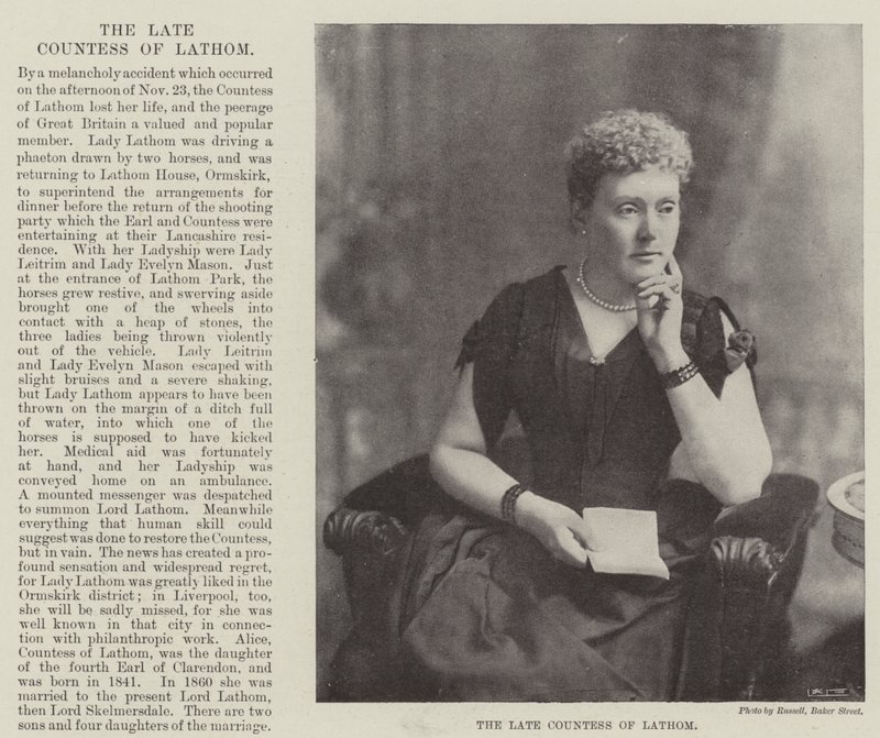 Lathom néhai grófnője alkotó: English Photographer