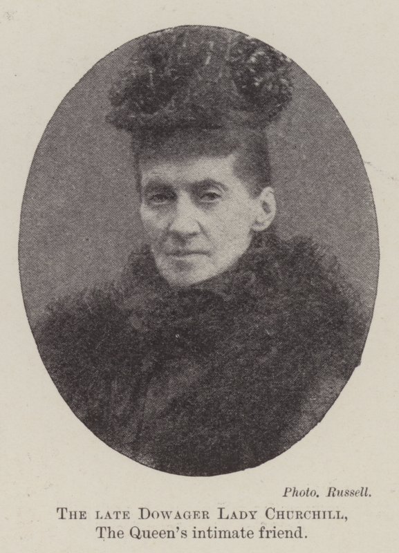 A néhai özvegy, Lady Churchill, a királynék meghitt barátja alkotó: English Photographer