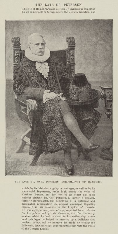 A néhai Dr. Carl Petersen, Hamburg polgármestere alkotó: English Photographer