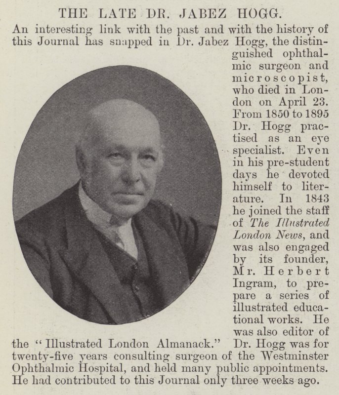 A néhai Dr. Jabez Hogg alkotó: English Photographer