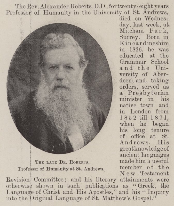 A néhai Dr Roberts, a St Andrews-i emberiség professzora alkotó: English Photographer