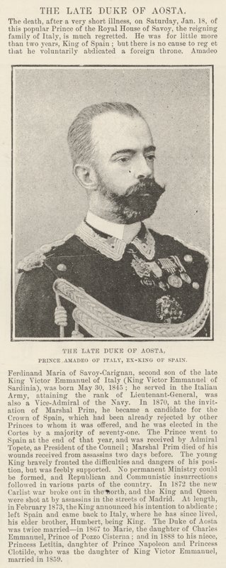 Aosta néhai hercege, Amadeo olasz herceg, Spanyolország volt királya alkotó: English Photographer