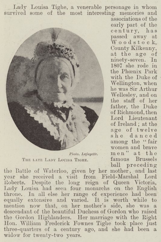 A néhai Lady Louisa Tighe alkotó: English Photographer