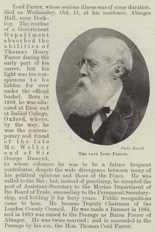 A néhai Lord Farrer alkotó: English Photographer