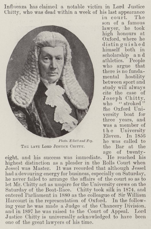 A néhai Lord Justice Chitty alkotó: English Photographer