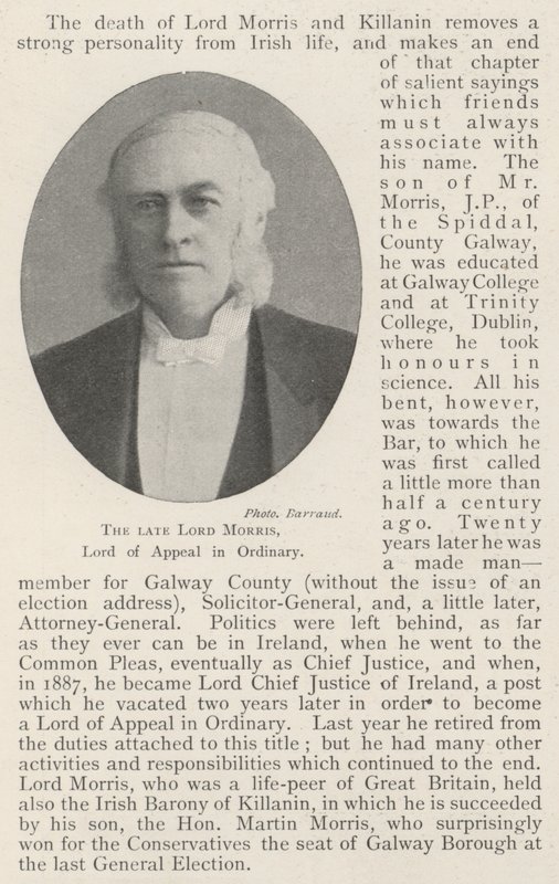A néhai Lord Morris, Lord of Appeal in Ordinary alkotó: English Photographer