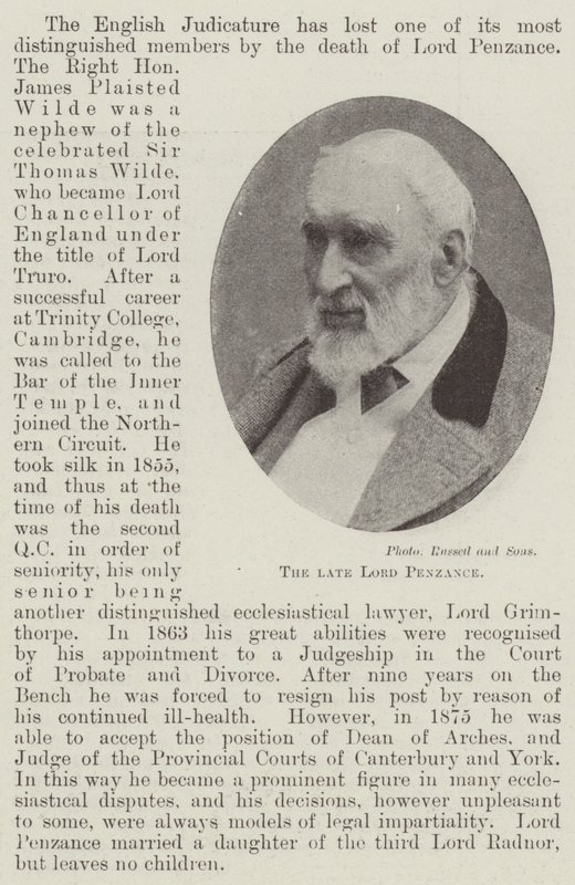 A néhai Lord Penzance alkotó: English Photographer