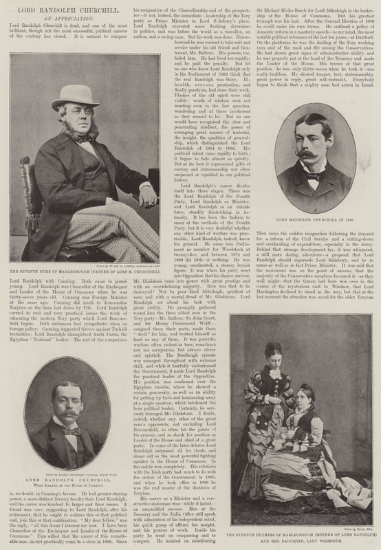 A néhai Lord Randolph Churchill alkotó: English Photographer