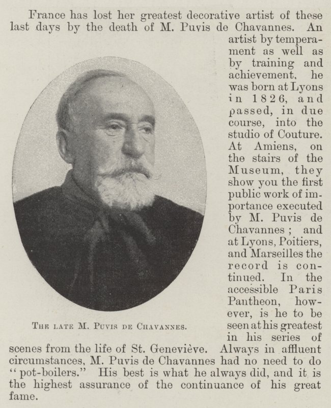 A néhai M Puvis de Chavannes alkotó: English Photographer