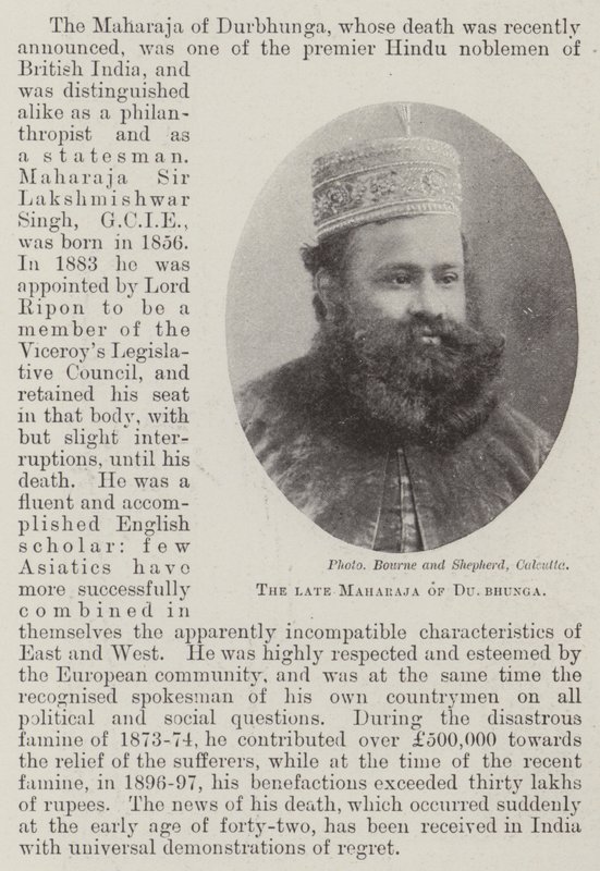Durbhunga néhai maharadzsája alkotó: English Photographer
