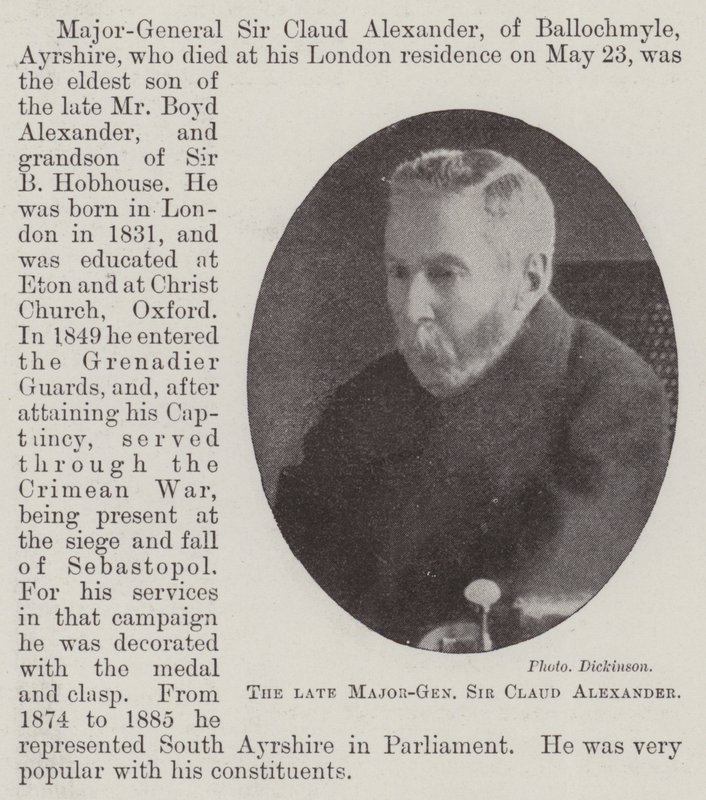 A néhai Sir Claud Alexander vezérőrnagy alkotó: English Photographer