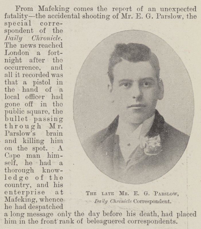 A néhai E. G. Parslow úr, a Daily Chronicle tudósítója alkotó: English Photographer