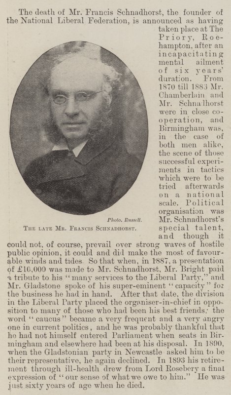 A néhai Francis Schnadhorst alkotó: English Photographer
