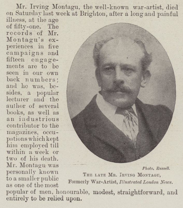A néhai Irving Montagu, korábban háborús művész, az Illustrated London News alkotó: English Photographer