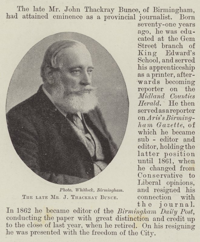A néhai Mr. J. Thackray Bunce alkotó: English Photographer