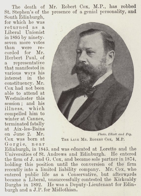 A néhai Robert Cox képviselő úr alkotó: English Photographer
