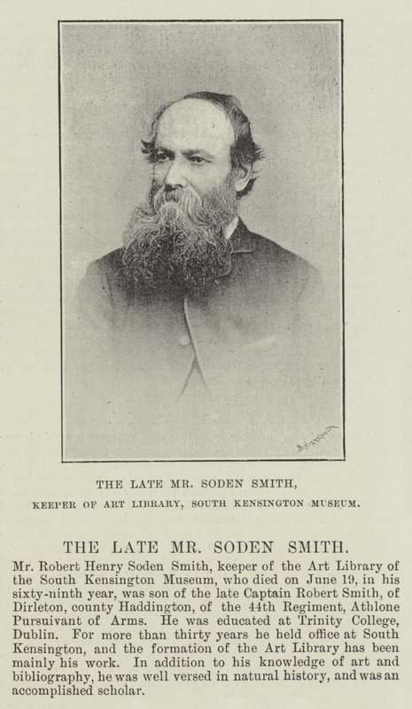 A néhai Soden Smith úr, a South Kensington Múzeum Művészeti Könyvtárának őrzője alkotó: English Photographer