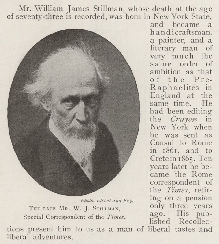 A néhai W. J Stillman úr, a Times különtudósítója alkotó: English Photographer