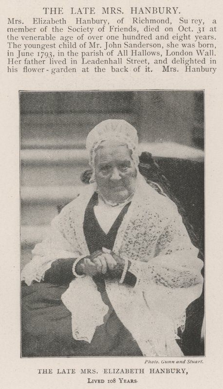 A néhai Elizabeth Hanbury asszony 108 évet élt alkotó: English Photographer
