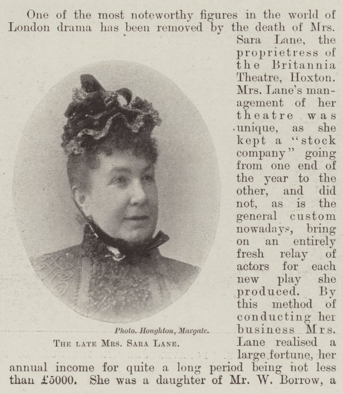 A néhai Mrs. Sara Lane alkotó: English Photographer