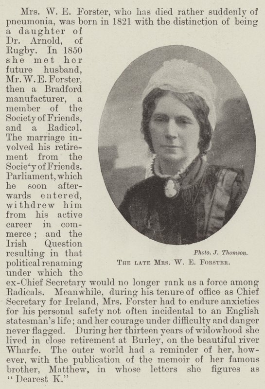 A néhai Mrs W E Forster alkotó: English Photographer