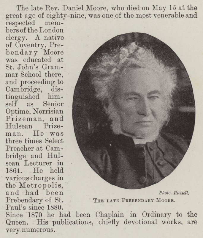 A néhai Prebendary Moore alkotó: English Photographer