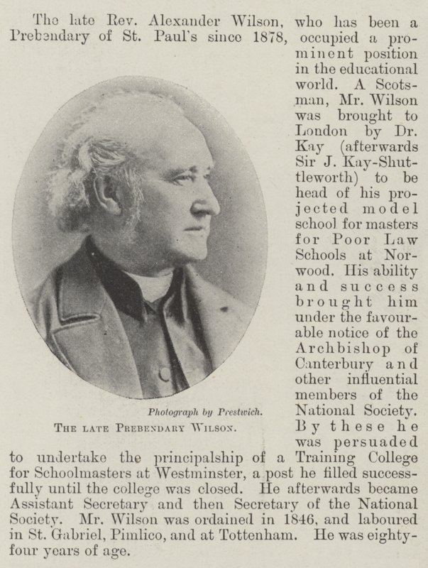 A néhai Prebendary Wilson alkotó: English Photographer