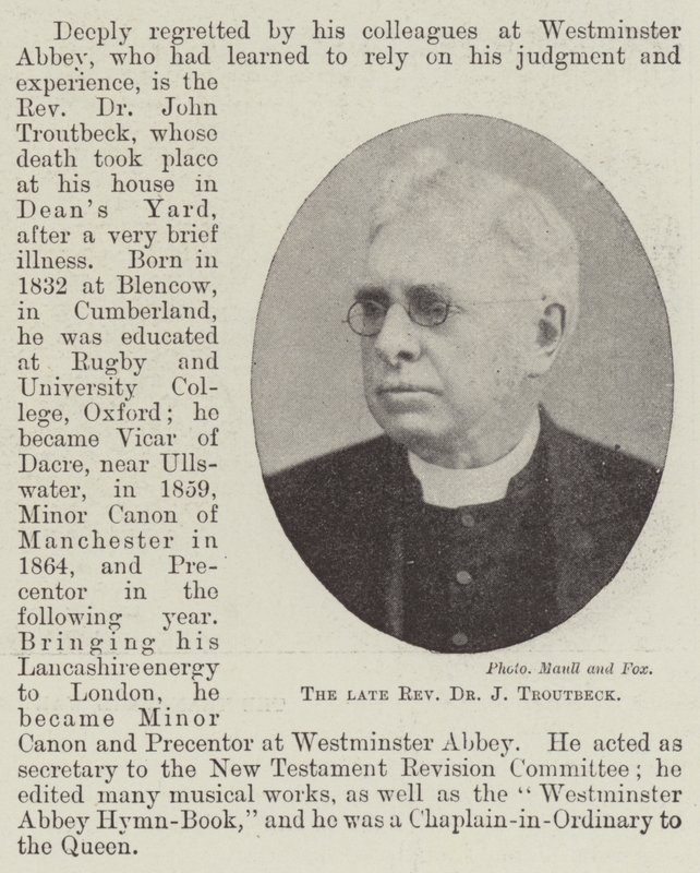 Dr. J Troutbeck néhai tiszteletes alkotó: English Photographer