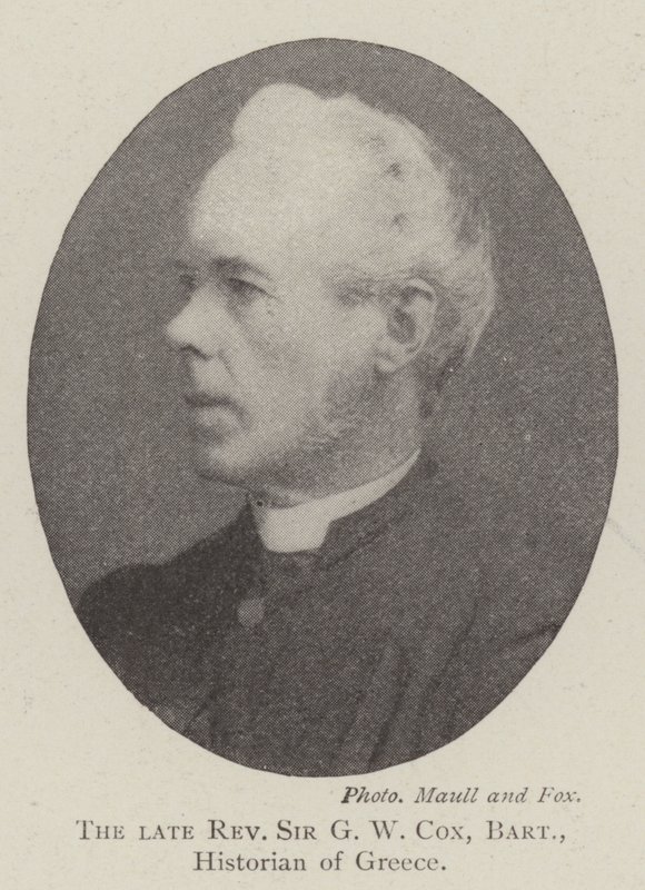 A néhai tiszteletes Sir G W Cox, Baronet, Görögország történésze alkotó: English Photographer