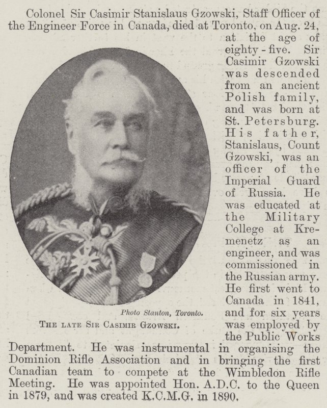 A néhai Sir Casimir Gzowski alkotó: English Photographer