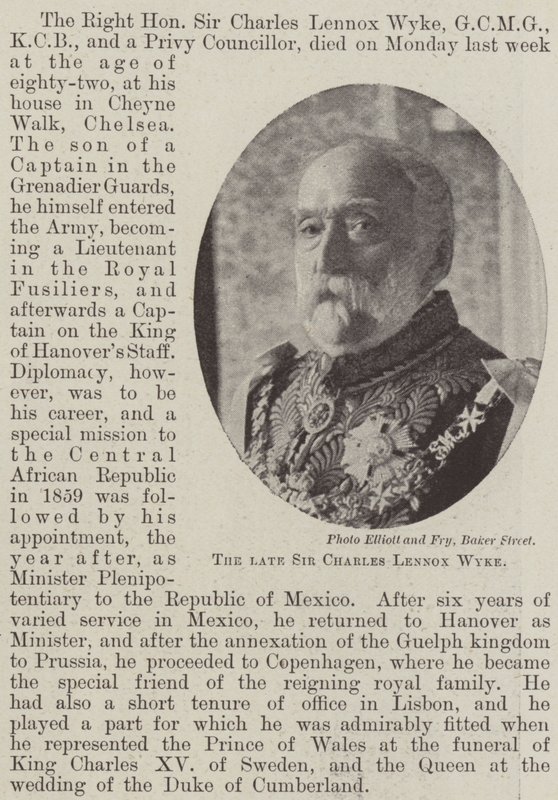 A néhai Sir Charles Lennox Wyke alkotó: English Photographer