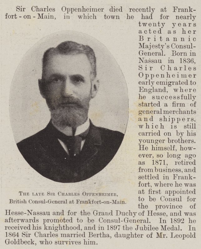 A néhai Sir Charles Oppenheimer, a Frankfort-on-Main-i brit főkonzul alkotó: English Photographer