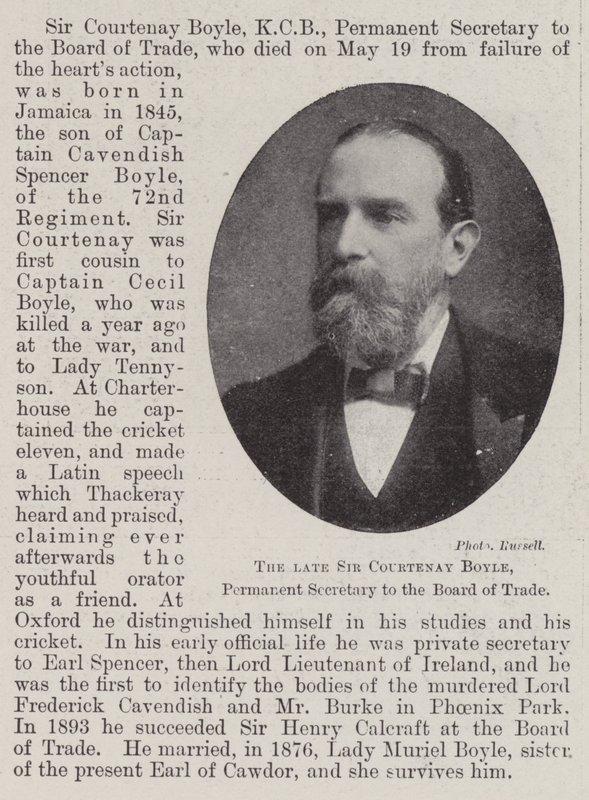 A néhai Sir Courtenay Boyle, a Kereskedelmi Tanács állandó titkára alkotó: English Photographer