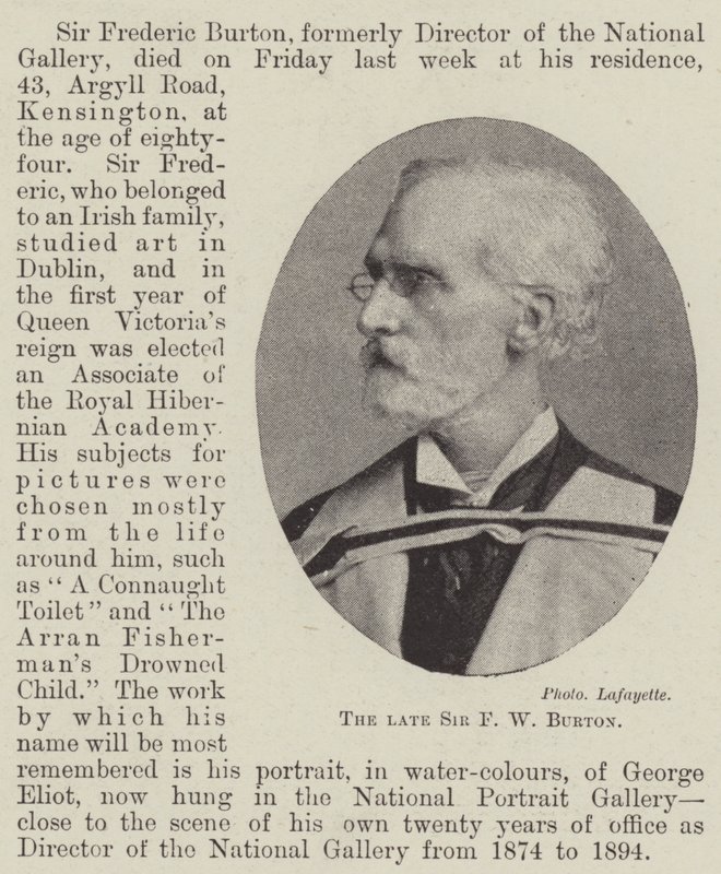 A néhai Sir F W Burton alkotó: English Photographer