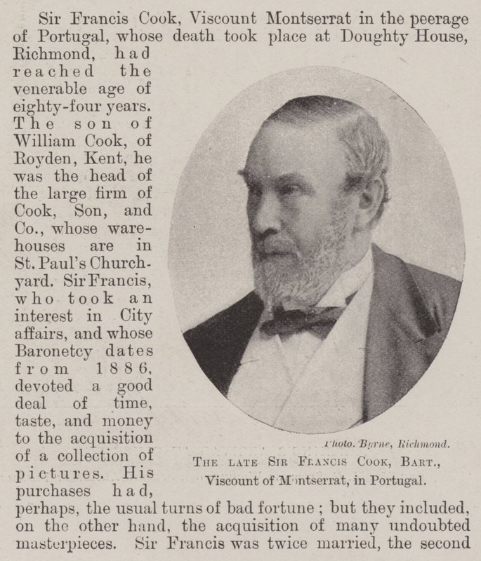 A néhai Sir Francis Cook, Baronet, Montserrat vikomtja, Portugáliában alkotó: English Photographer