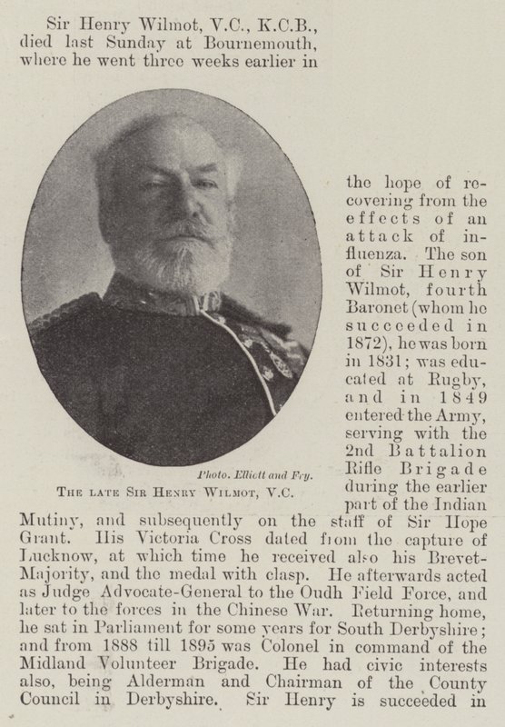 A néhai Sir Henry Wilmot, VC alkotó: English Photographer
