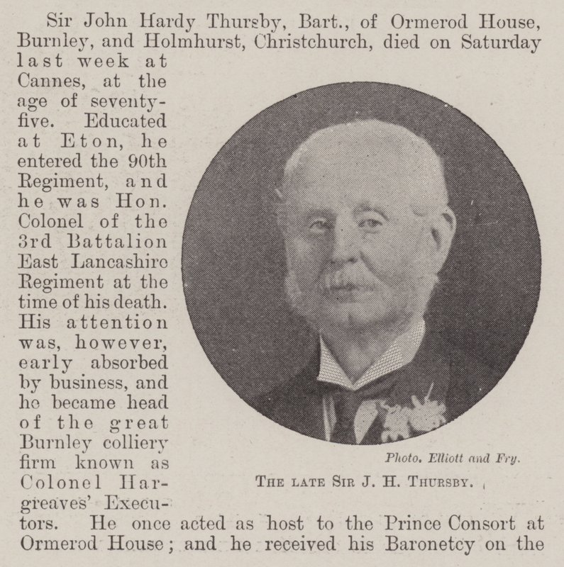 A néhai Sir J H Thursby alkotó: English Photographer