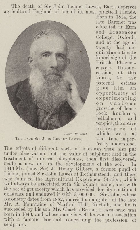 A néhai Sir John Bennet Lawes alkotó: English Photographer