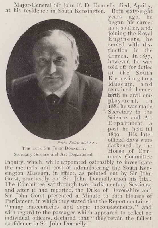 A néhai Sir John Donnelly, a Tudományos és Művészeti Osztály titkára alkotó: English Photographer