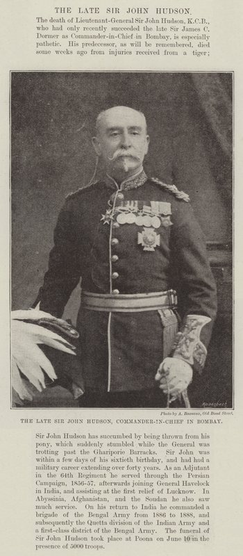 A néhai Sir John Hudson, Bombay főparancsnoka alkotó: English Photographer
