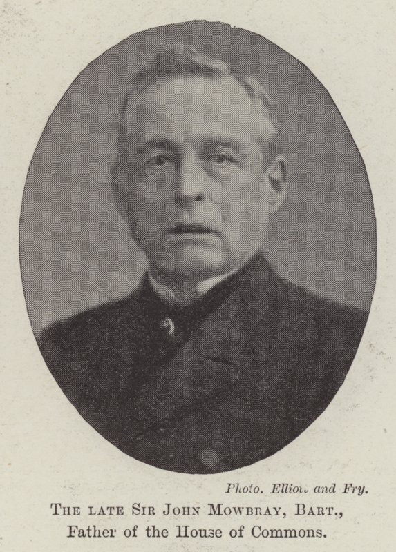A néhai Sir John Mowbray, Baronet, az alsóház atyja alkotó: English Photographer