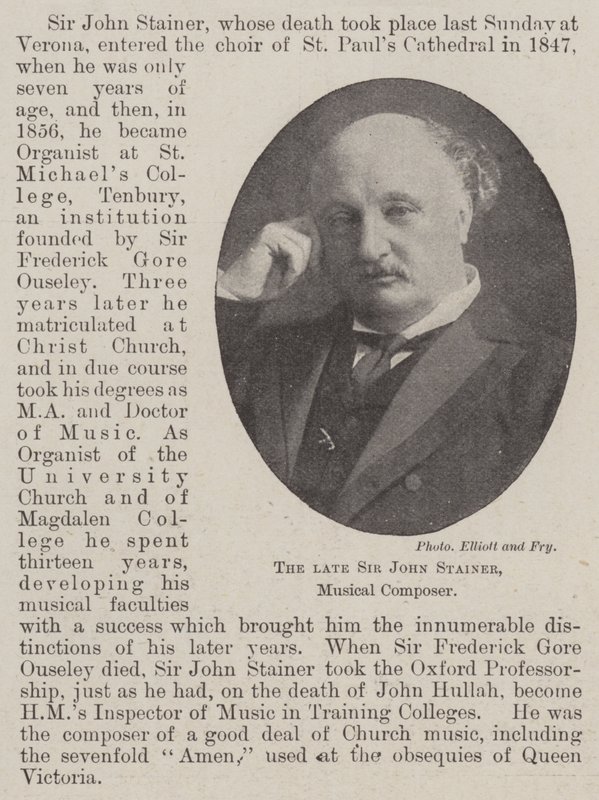 A néhai Sir John Stainer zeneszerző alkotó: English Photographer