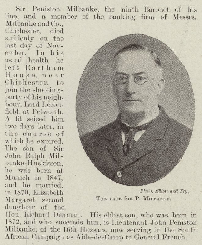 A néhai Sir P Milbanke alkotó: English Photographer