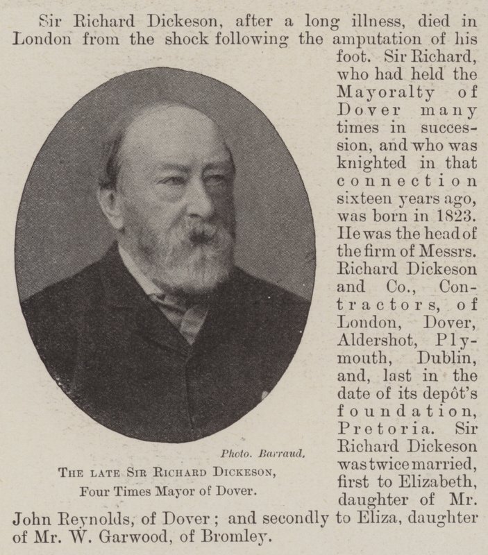 A néhai Sir Richard Dickeson, Dover négyszeres polgármestere alkotó: English Photographer